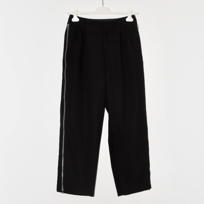 08sircus Viscose mad cross side zip pants Black[PT02]
