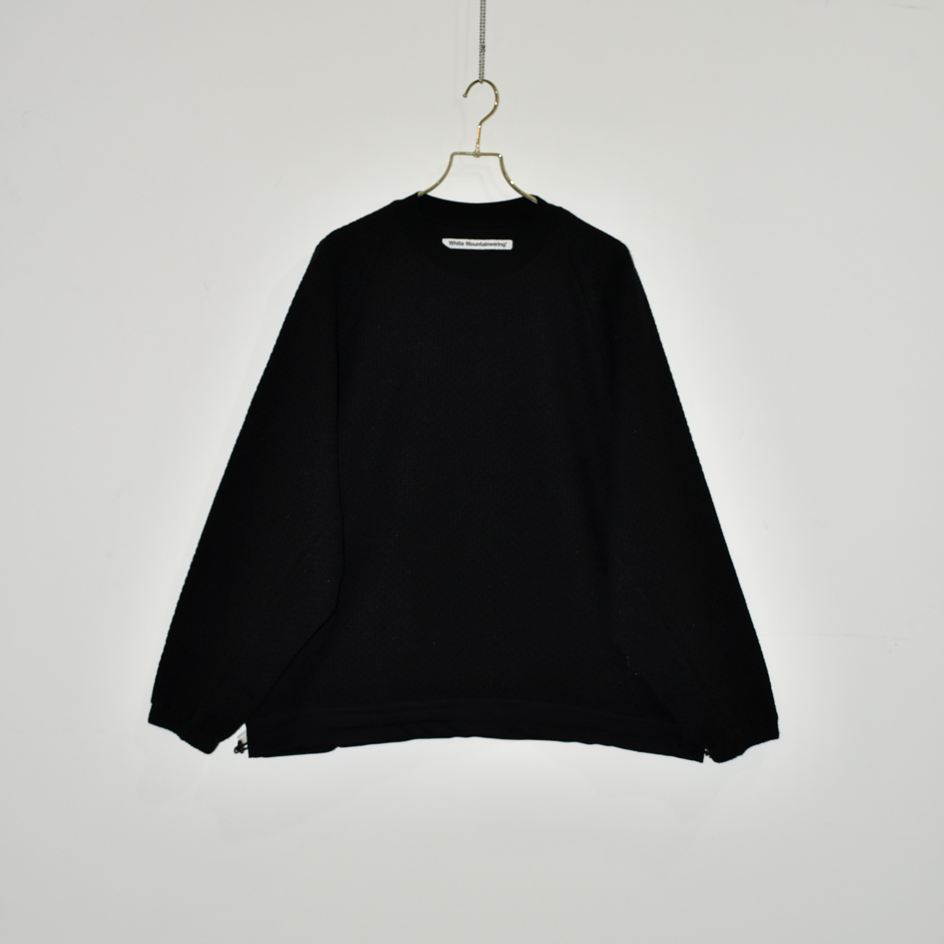 White Mountaineering OVER SIZED RAGLAN SLEEVE PULLOVER Black [WM2471514]
