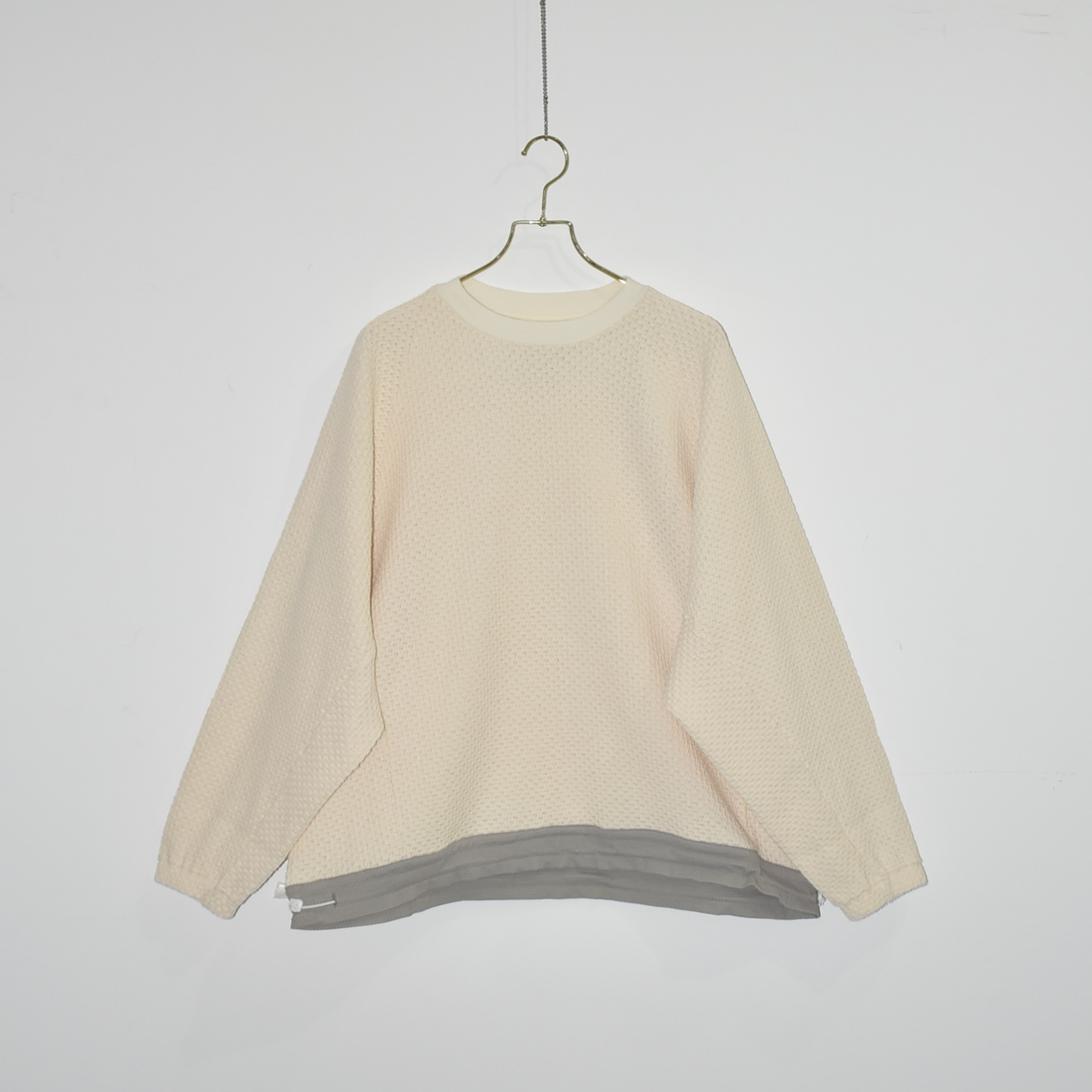 White Mountaineering OVER SIZED RAGLAN SLEEVE PULLOVER White [WM2471514]