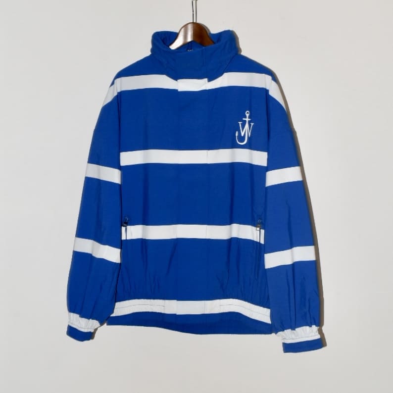 JW ANDERSON ボーダー アンカーロゴ ブルゾン[596-20012002]