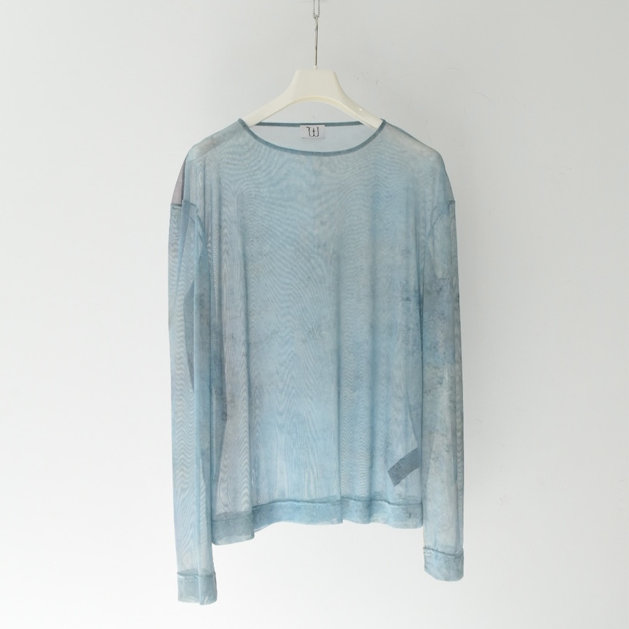 WINNIE TOLA SHIRT [LIGHT BLUE PASTEL STROKES PRINT]