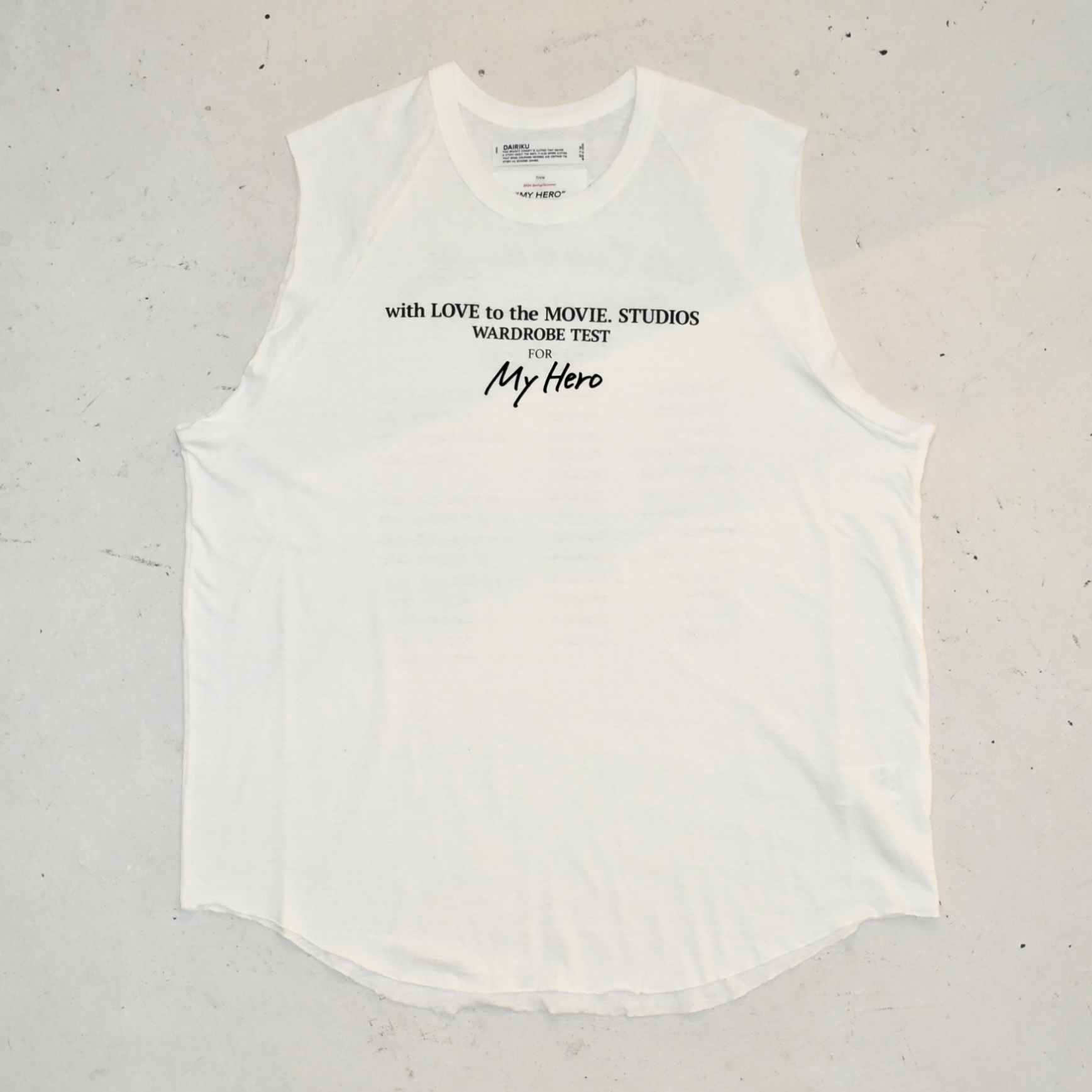 DAIRIKU "Tour" Big Nosleeve Tee WHITE[24SS C-9]