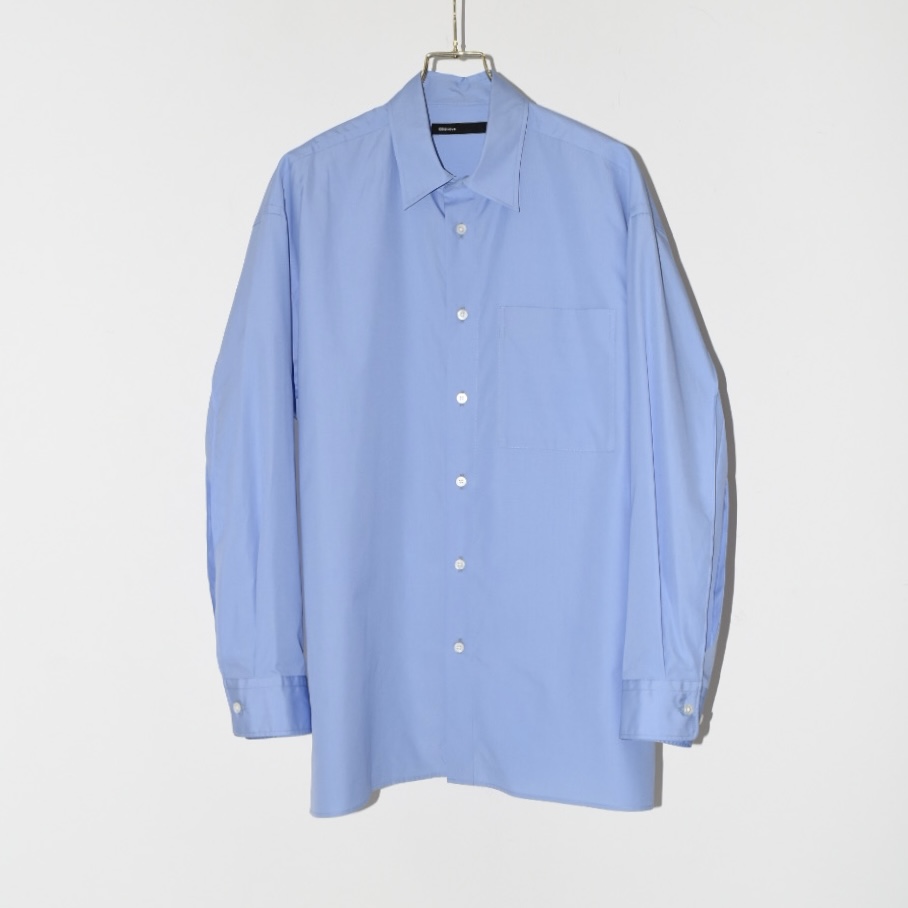 08sircus COTTON BOX L/S SHIRTS SAX[24SS-SH01]
