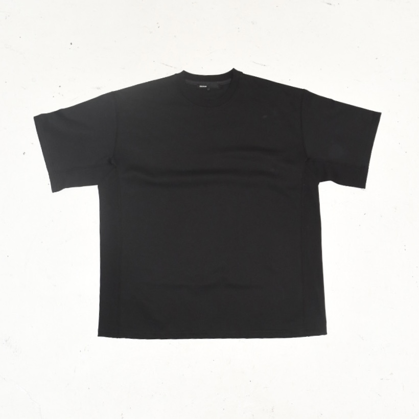 08sircus Rib switching over size tee BLACK[S24SS-CS07]