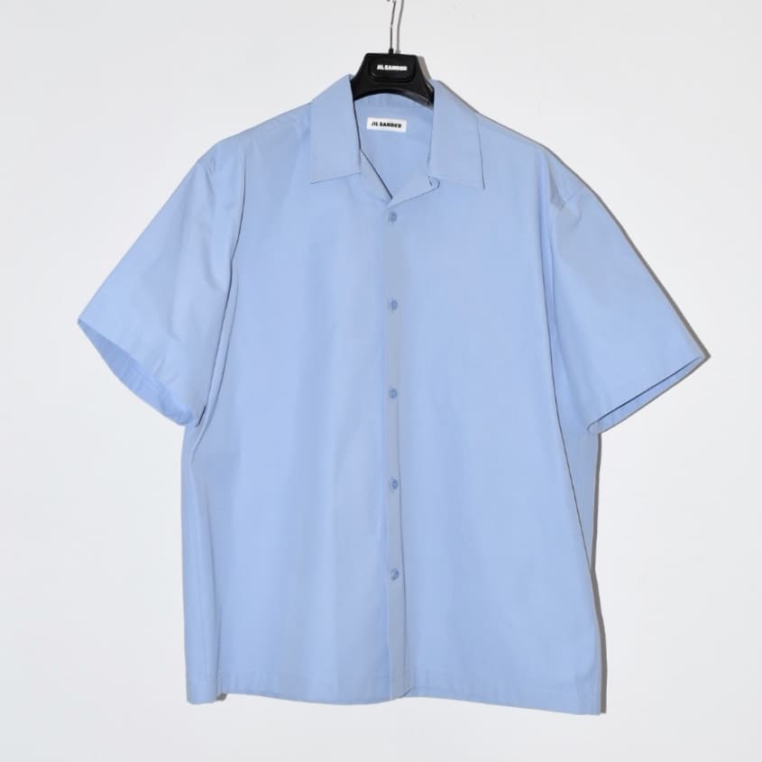 JIL SANDER COTTON OPEN COLLER SHIRTS[J22DL0112]