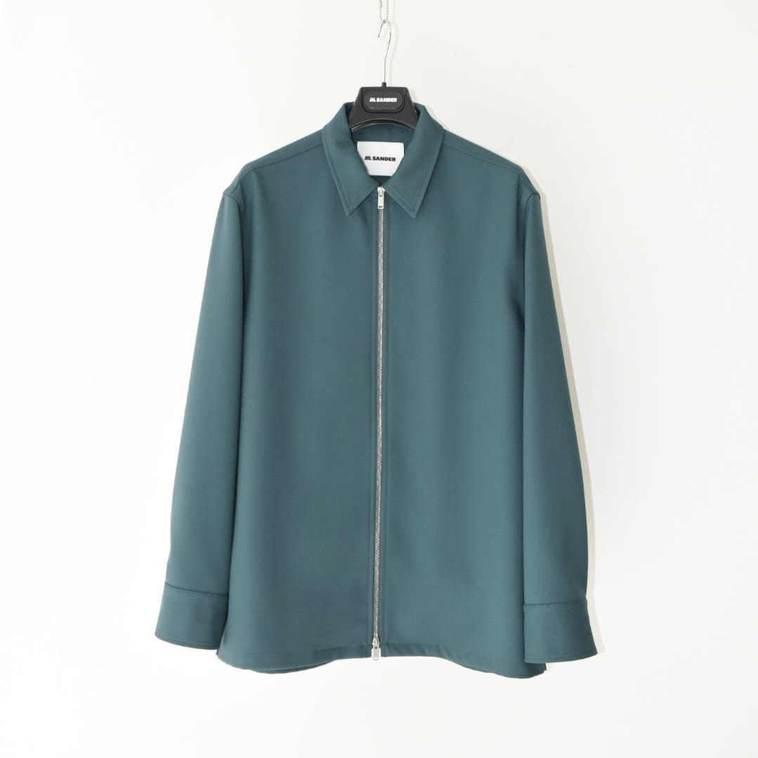 JIL SANDER ZIP-UP SHIRTS GREEN[J22DL0178]