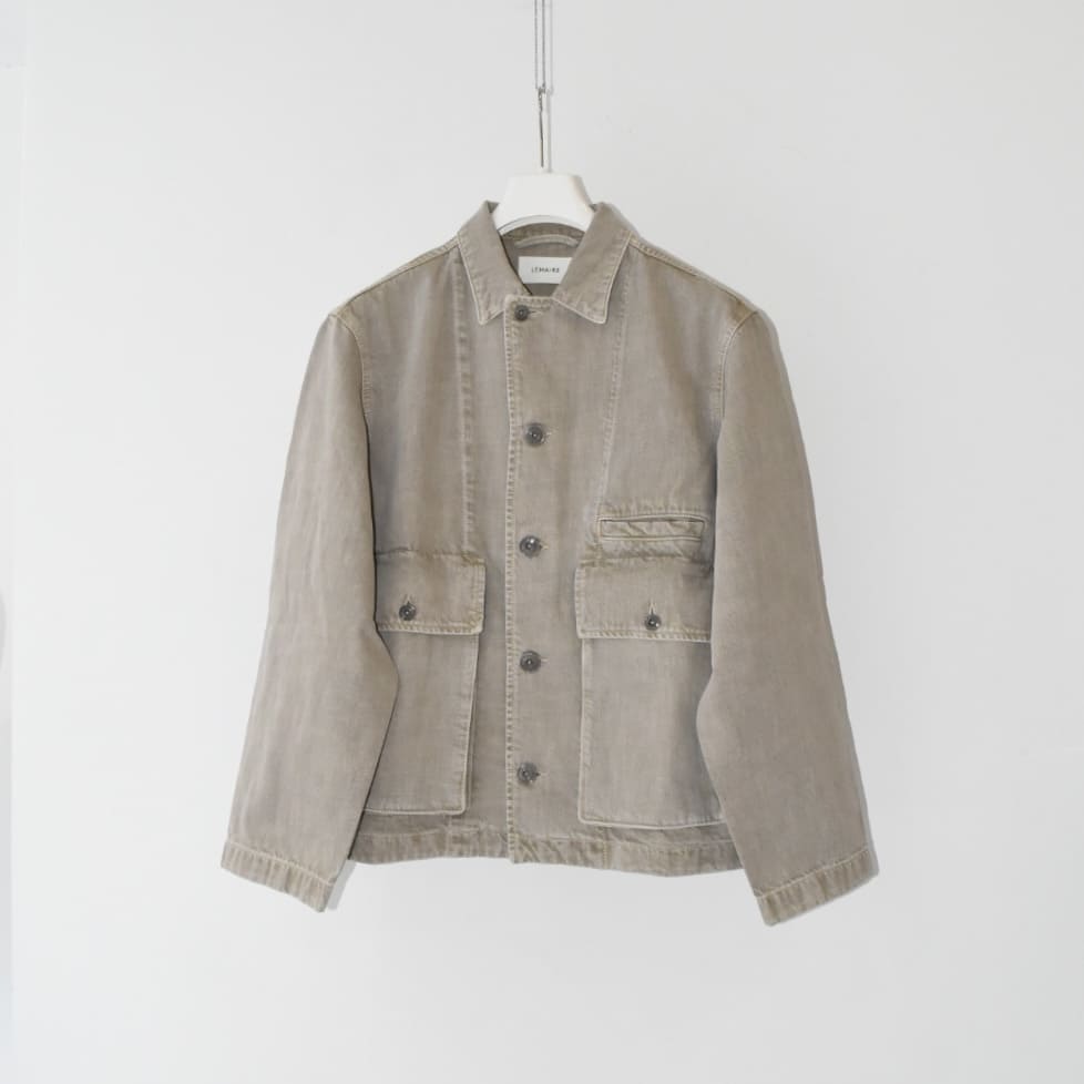 LEMAIRE BOXY JACKET HEAVY SNOW BEIGE DENIM[OW306 LD1017]