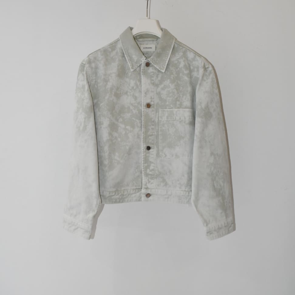 LEMAIRE BOXY TRUCKER JACKET DENIM ACID SNOW PELICAN G[OW1076 LD1011]