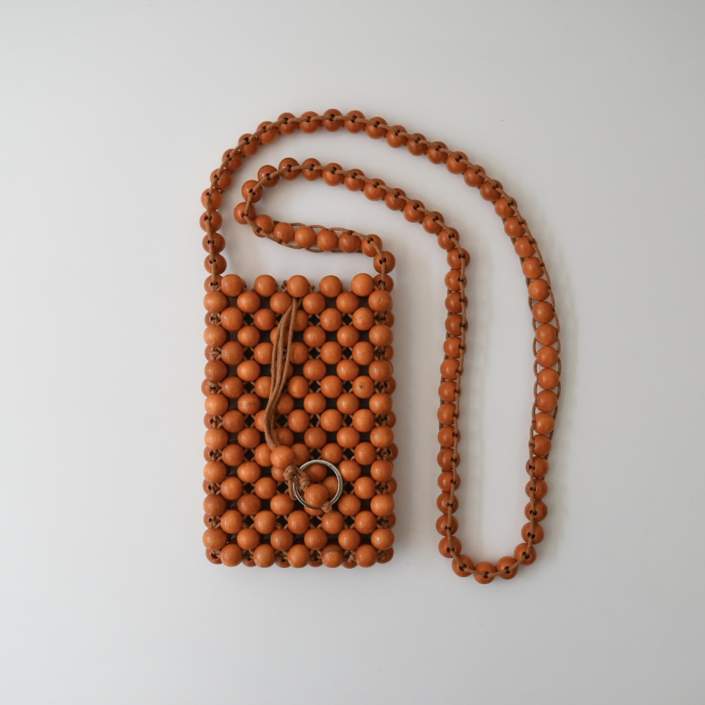 CMMN SWDN WOOD BEAD POUCH [Orange]