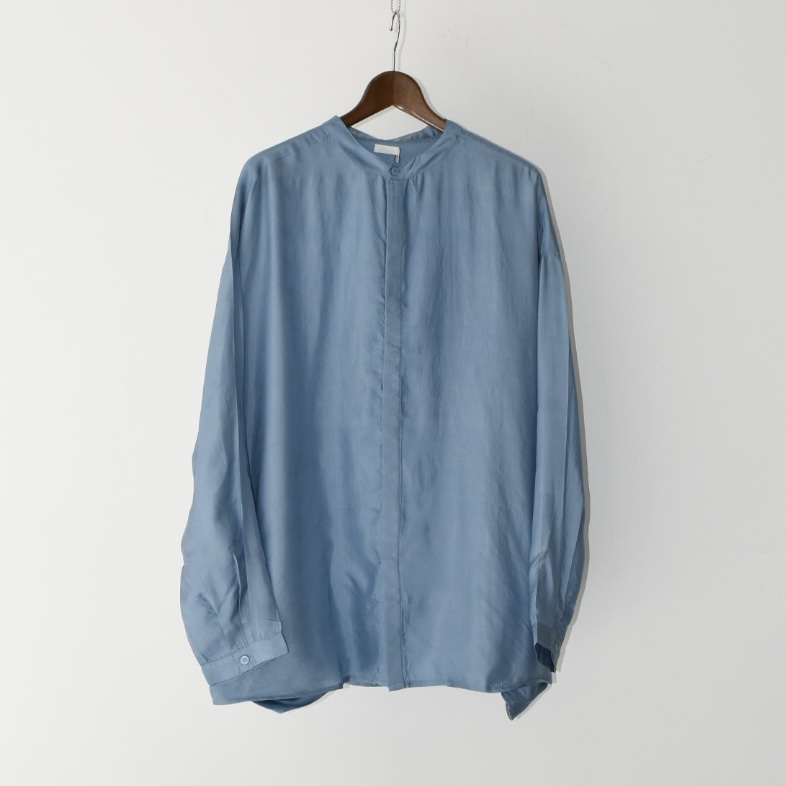 SEEALL EXTRAOVER BAND COLLAR SHIRT LIGHT BLUE[SAU43 SH381]