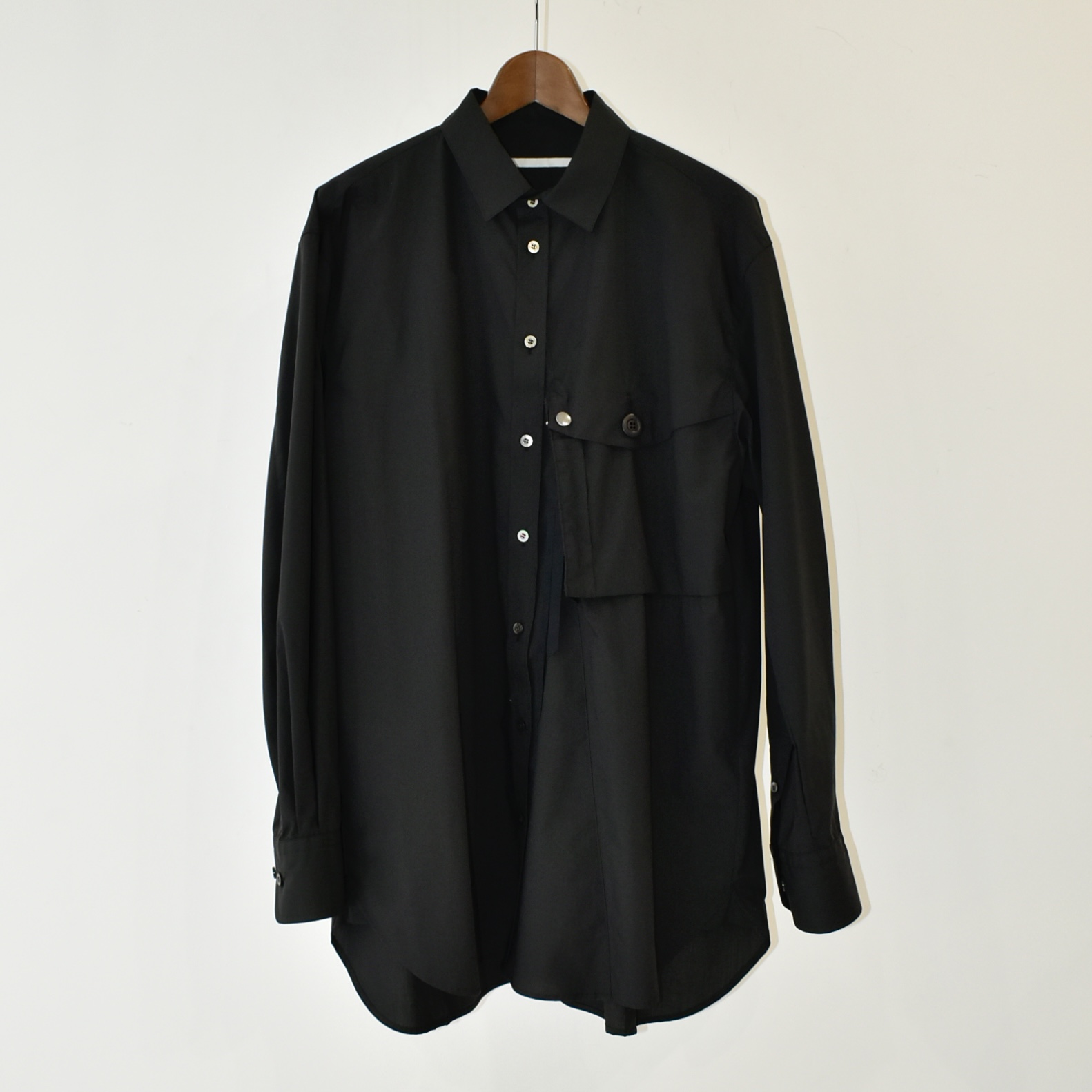 Tamme TYPEWRITER DRESS SHIRT BLACK[24S0163]
