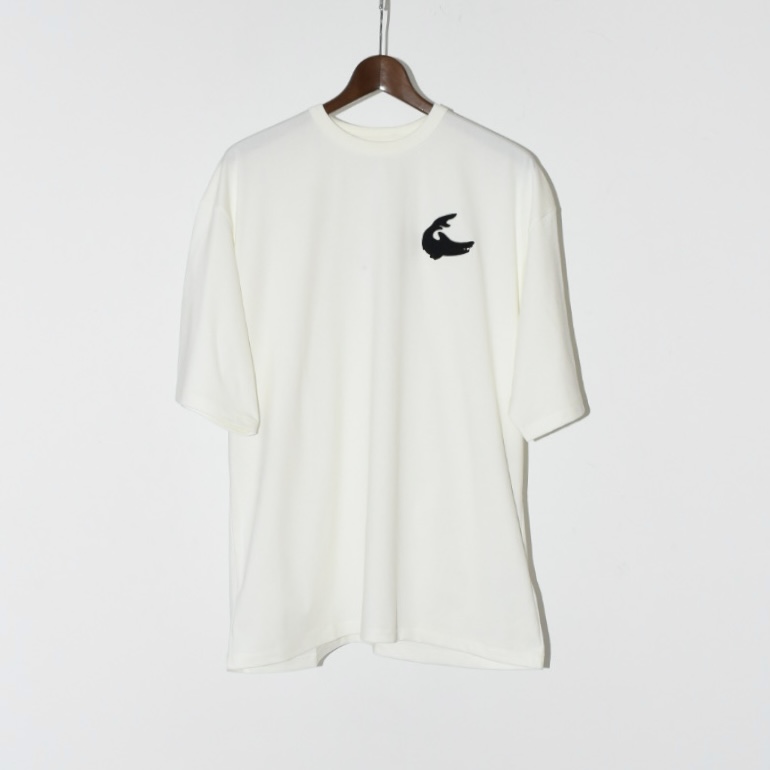 beautiful people supima cotton jersey shark emb T-shirt white[1425310003]