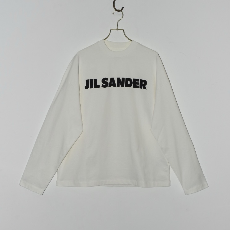JILSANDER LOGO PRINT L/S T-SHIRTS WHITE[J22GC0136]