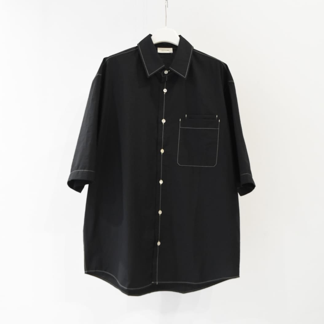LEMAIRE DOUBLE POCKET SS SHIRT BK999 BLACK[SH1079 LF1234]