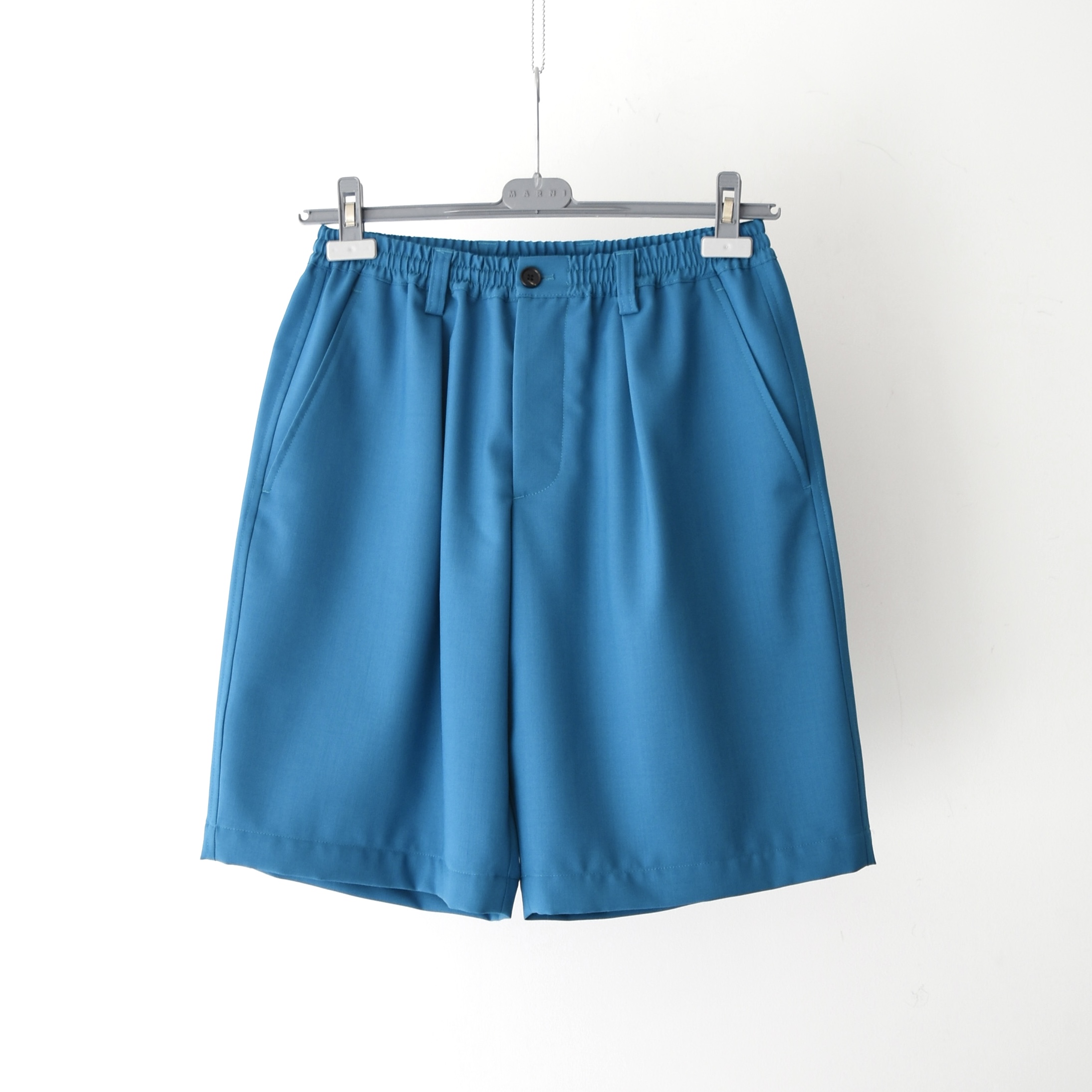 MARNI ドローストリング付き トロピカルウール ハーフパンツ グリーン[PUMU0049U3]