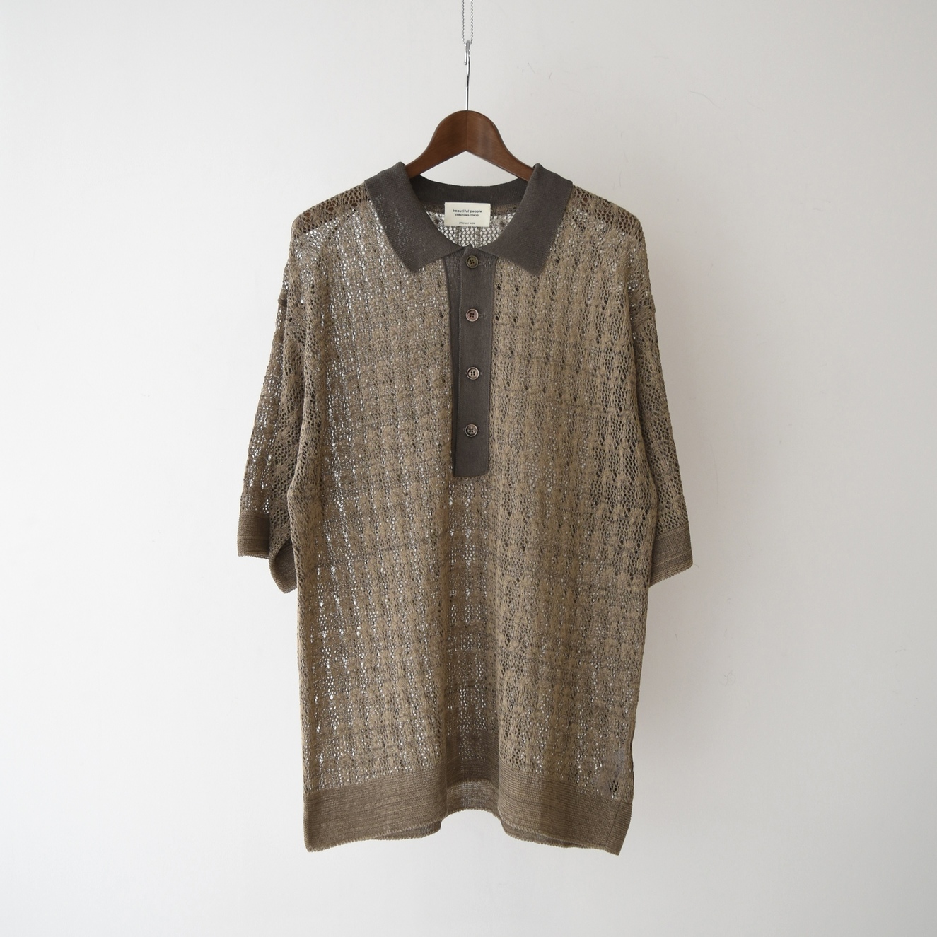 beautiful people palm coil yarn polo pullover[1415210001]