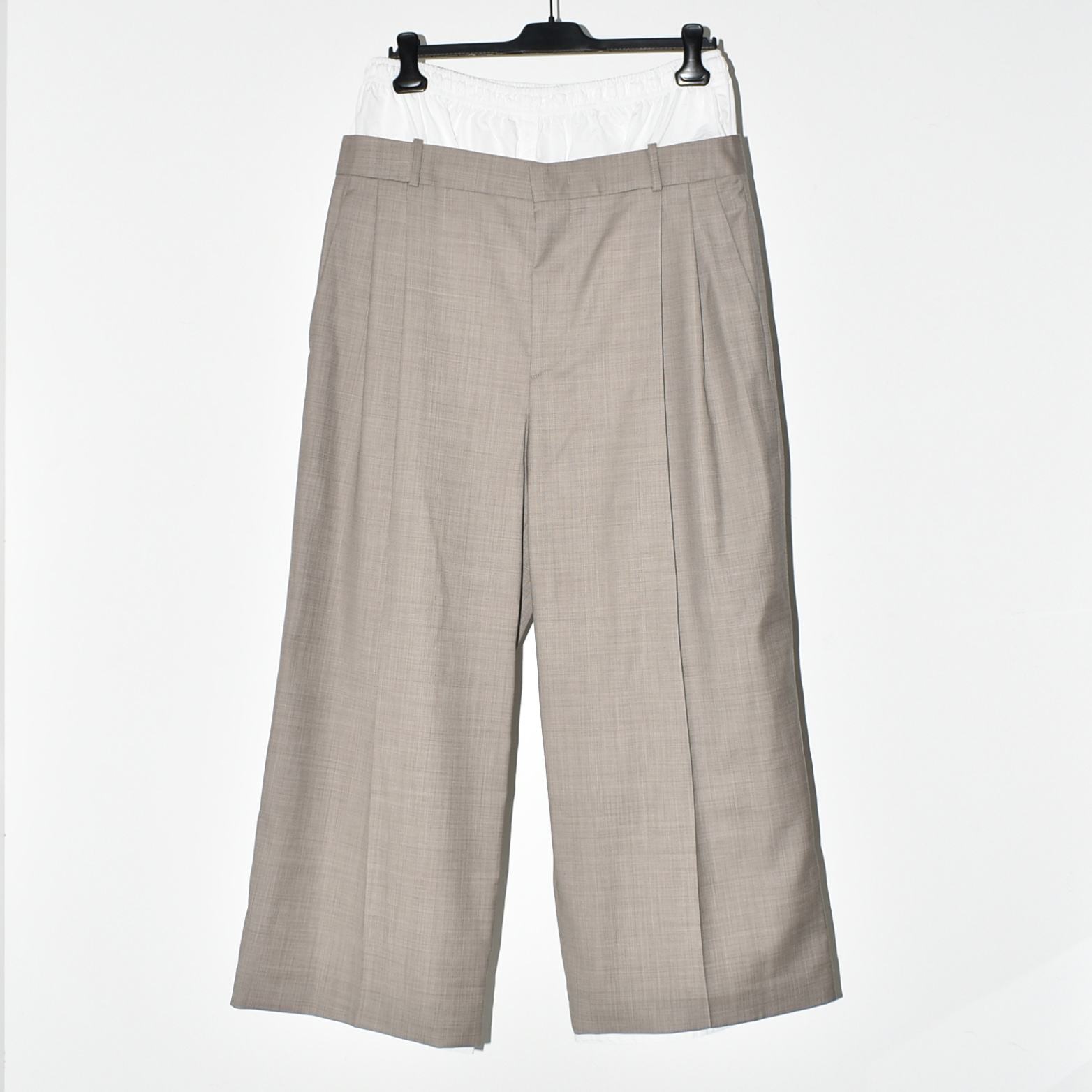 HED MAYNER LAYERED 2TUCK PANTS BEIGE[HMMY 30003C]