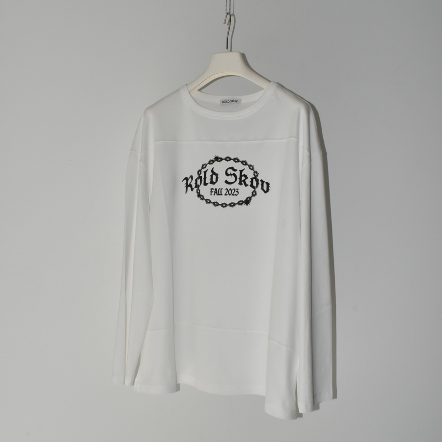 ROLD SKOV LONG-SLEEVE T-SHIRT [Off White/Black Print]