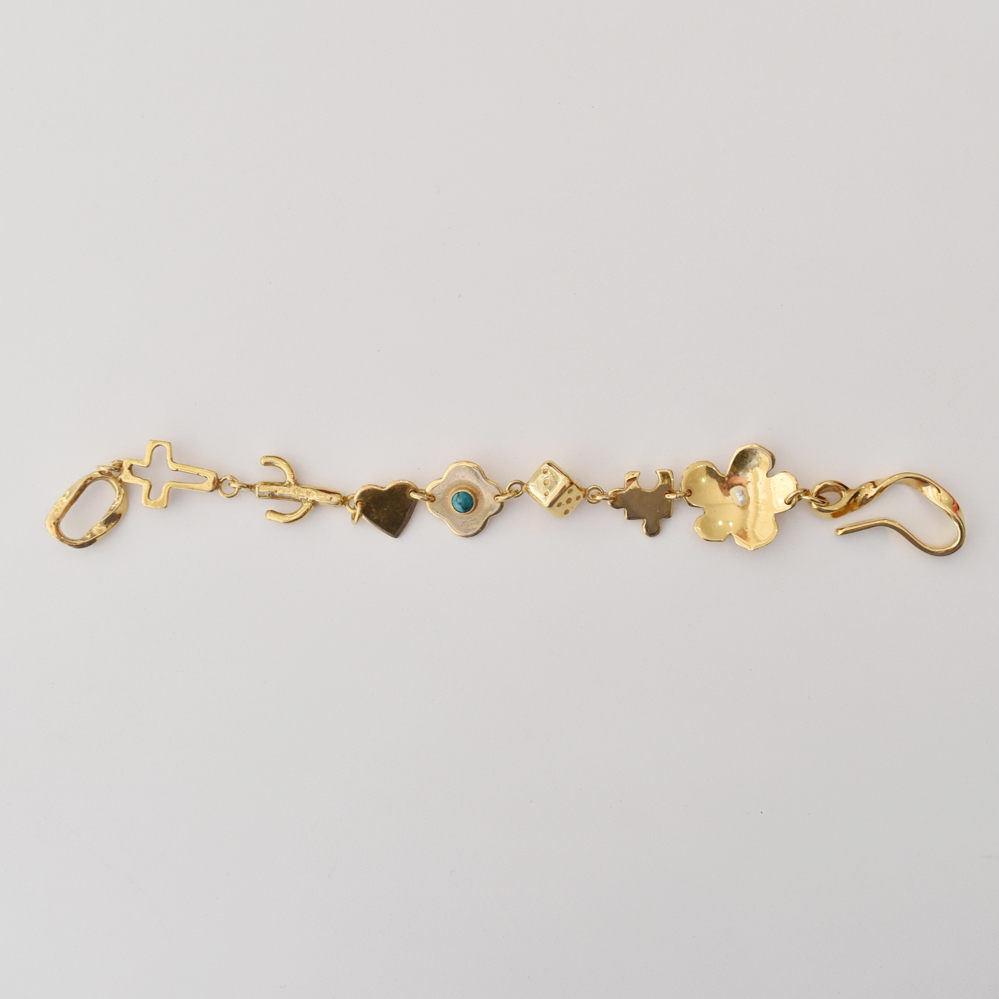 MEMOWA Paris RANDOM CHARMS BRACELET sil/gp 20cm