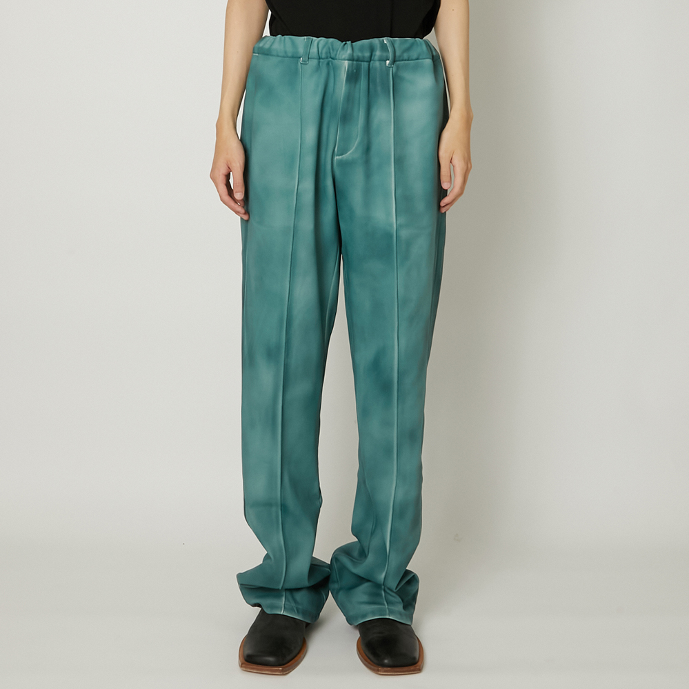 TAAKK LEATHER COATING EASY TROUSERS[PT091-GRN]