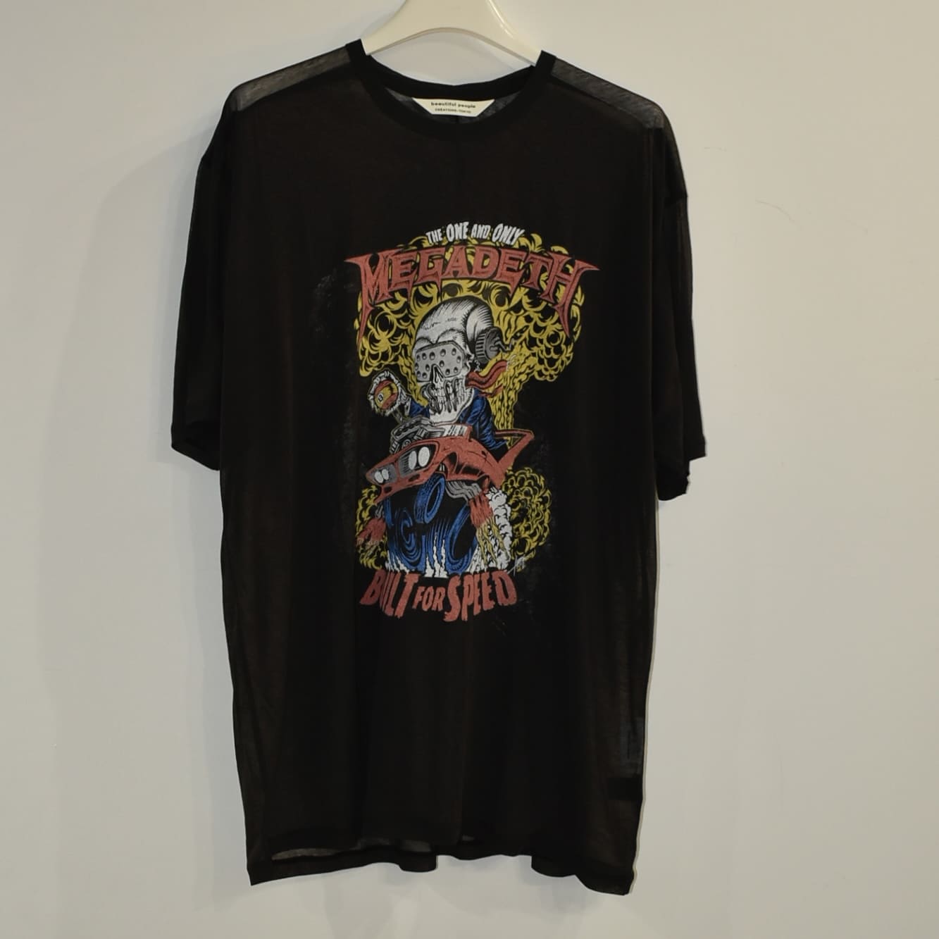 beautiful people MEGADETH sheer jersey T-shirt [1425310469]