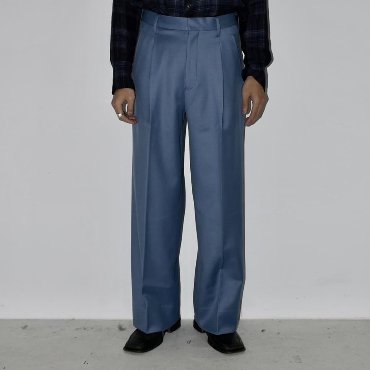 beautiful people worsted gabardine wide straight pants[1425105005]