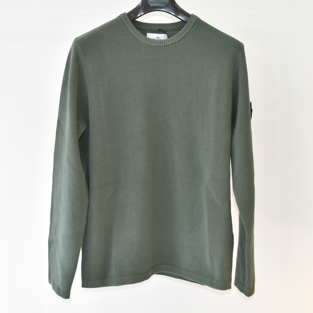 STONE ISLAND Logo Patch Crewneck Knit[514D8-0059]